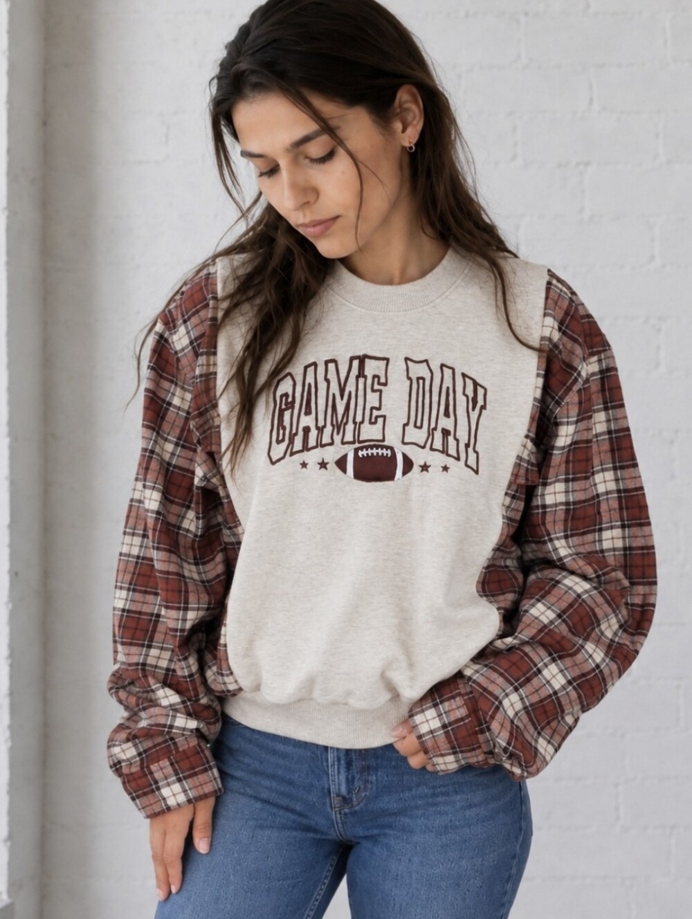 Upcycled- Field & Flannel Sweater Rework (XL)